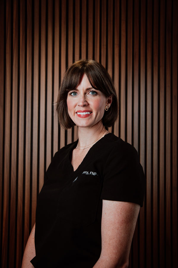 Professional portrait of Jacy, Family Nurse Practitioner (FNP), providing personalized primary care, preventive healthcare, and wellness services.